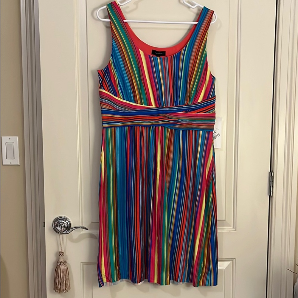 Colorful Striped Sleeveless Dress